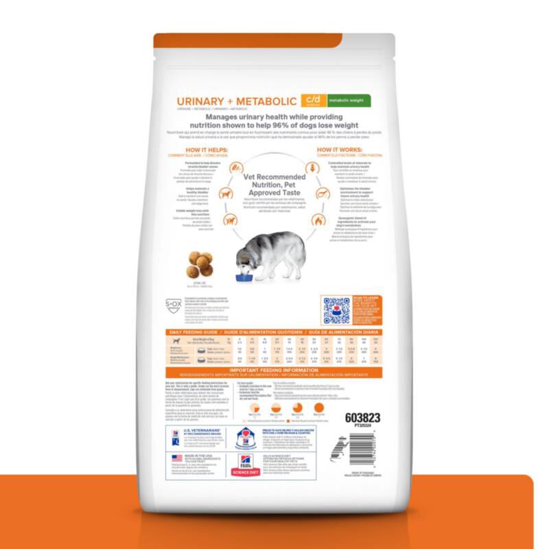 Hill's Prescription Diet c/d Multicare + Metabolic Weight Chicken Flavor Dry Dog Food, 24.5 lbs