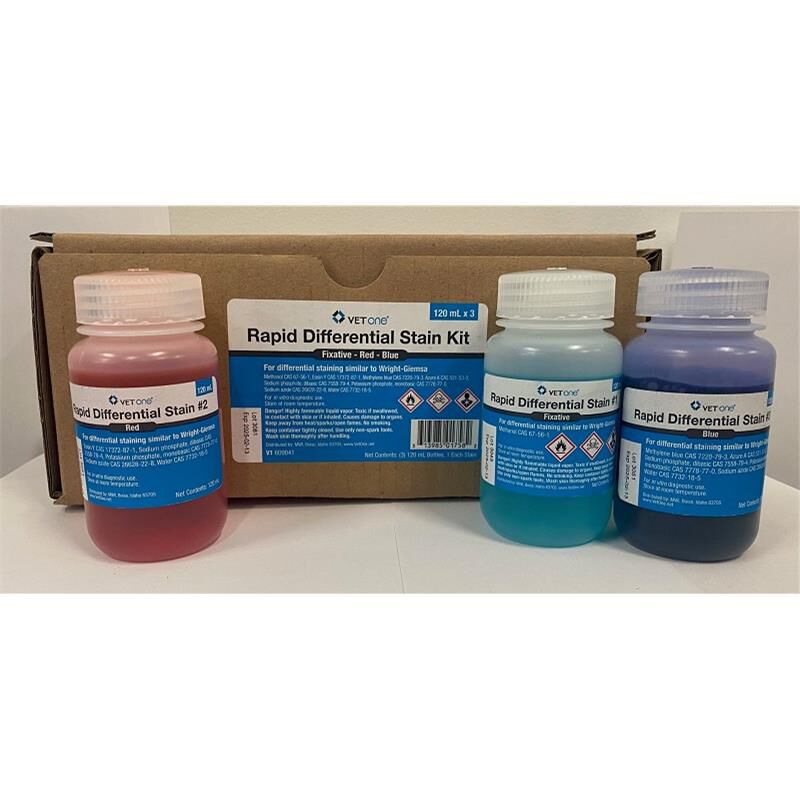 Rapid Differential Stain Refill Kit Fixative/Red/Blue