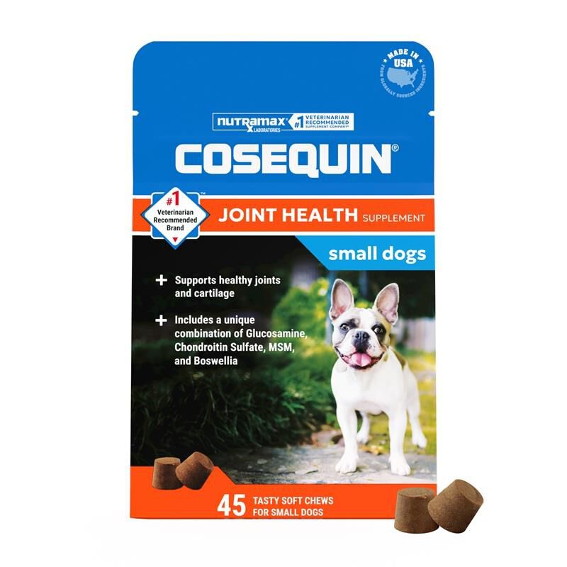 Cosequin Joint Supplement for Small Dogs, Max Strength w/MSM plus Omega-3's, 45 Soft Chews