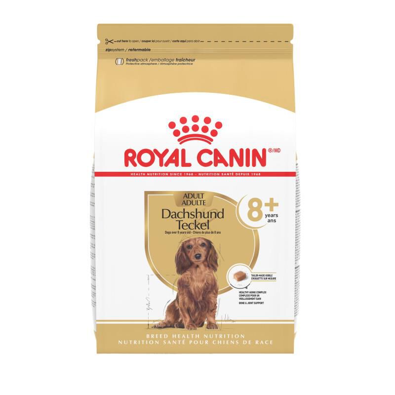 Royal Canin Breed Health Nutrition Dachshund Adult 8+ Dry Dog Food, 3 lb bag
