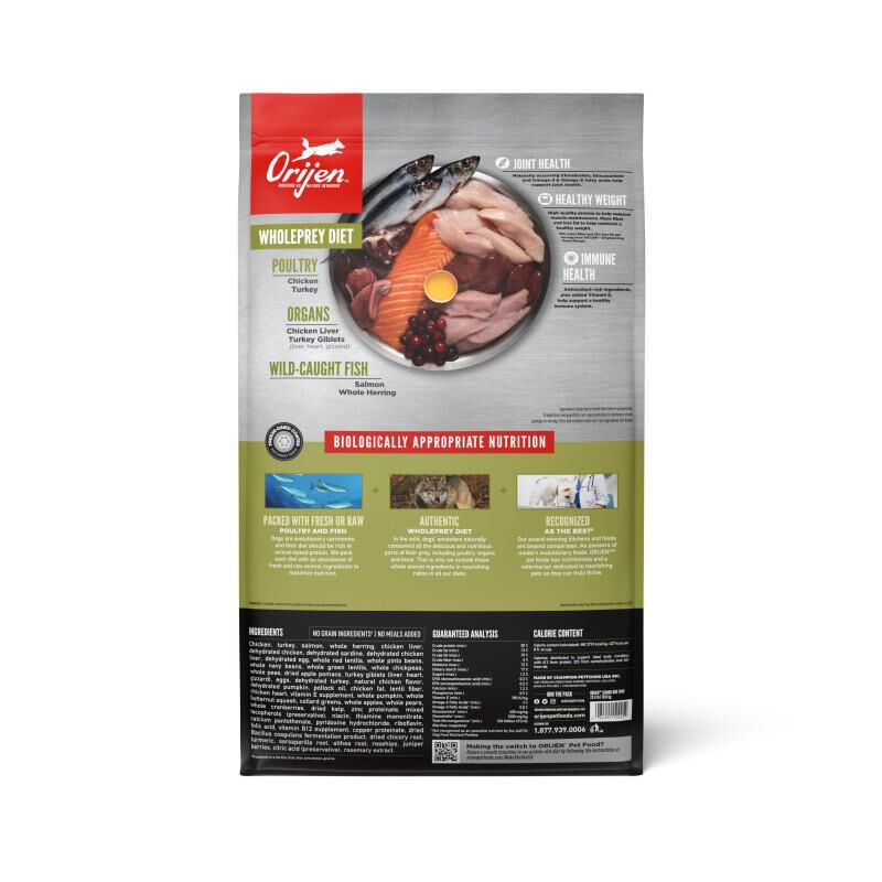Orijen Senior Biologically Appropriate Grain-Free Chicken, Turkey & Fish Senior Dry Dog Food, 23.5 lb. Bag