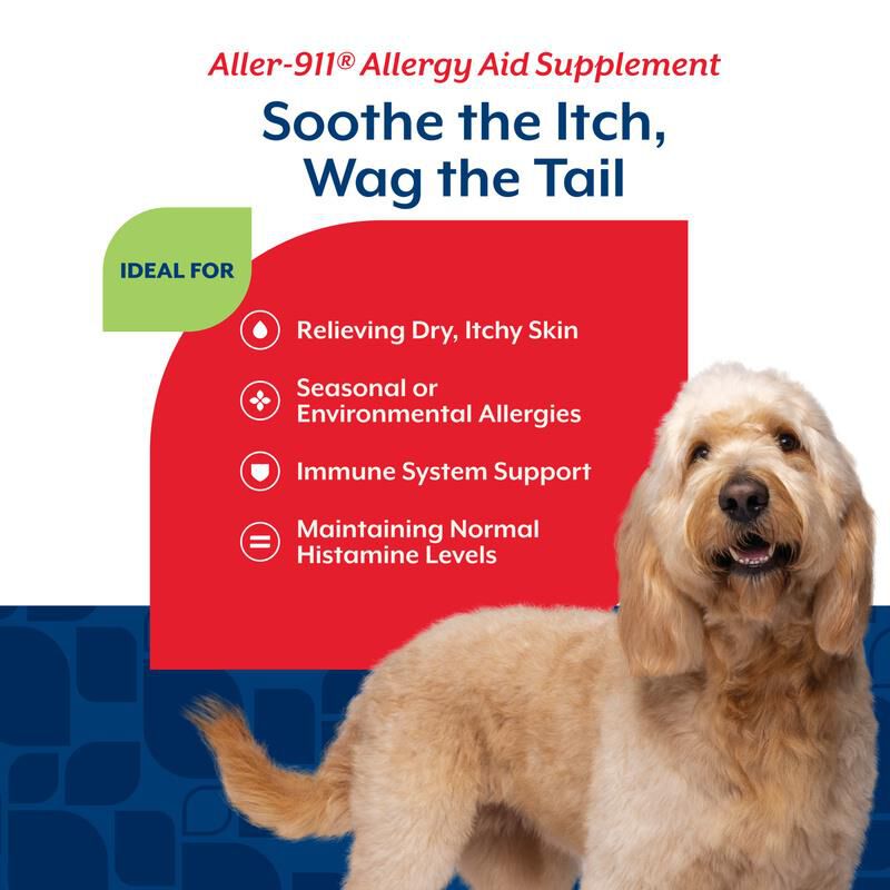 NaturVet Aller-911 Allergy Aid Plus Antioxidants Soft Chews for Dogs and Cats, 180 ct