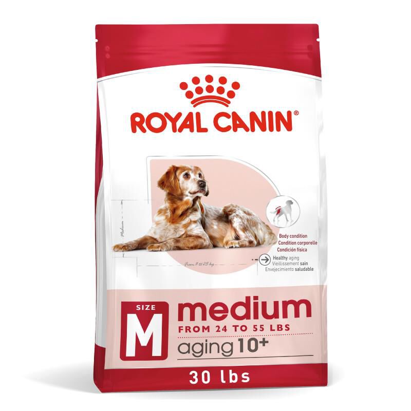 Royal Canin Size Health Nutrition Medium Aging 10+ Dry Dog Food, 30 lb bag
