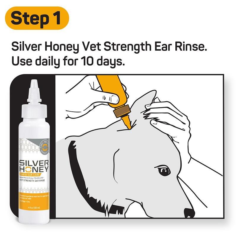 Silver Honey Rapid Ear Care Vet Strength Ear Treatment Rinse