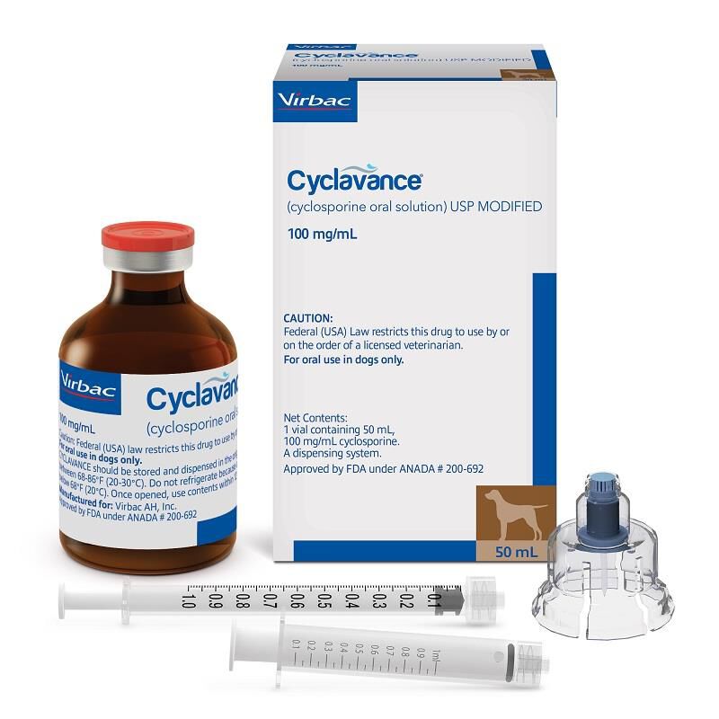 Cyclavance (Cyclosporine Oral Solution) USP Modified 100 mg/ml for Dogs, 50 ml