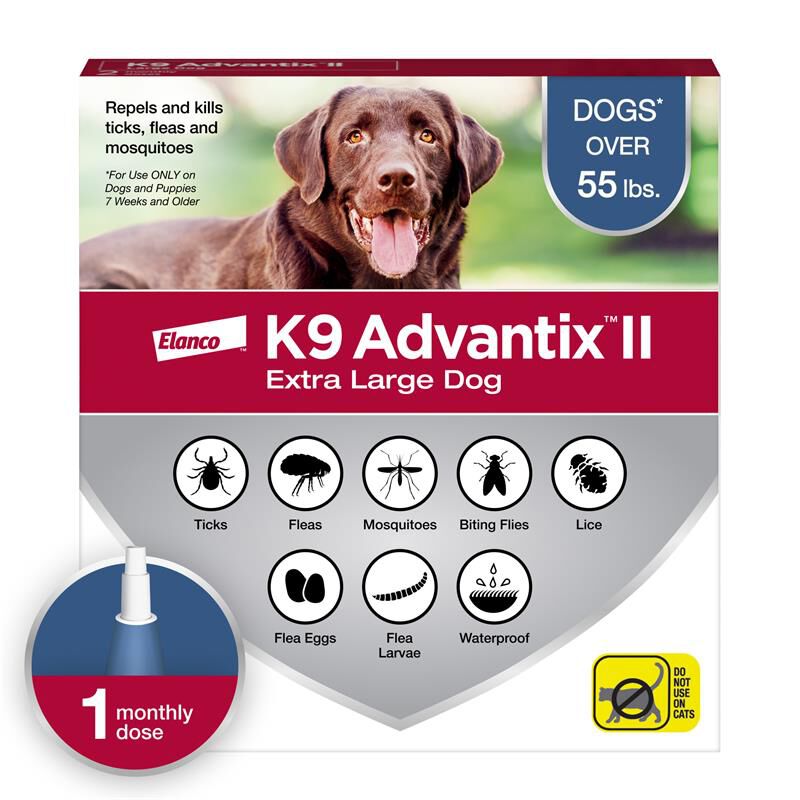 K9 Advantix II for Dogs Over 55 Blue, 1 Month Supply