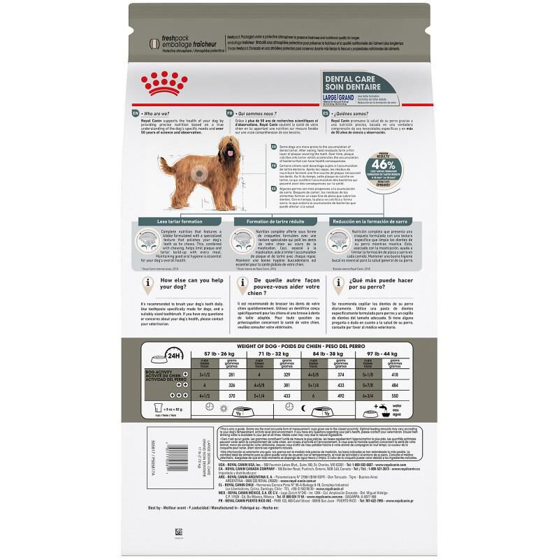 Royal Canin Canine Care Nutrition Adult Large Dental Care Dry Dog Food, 30 lb bag