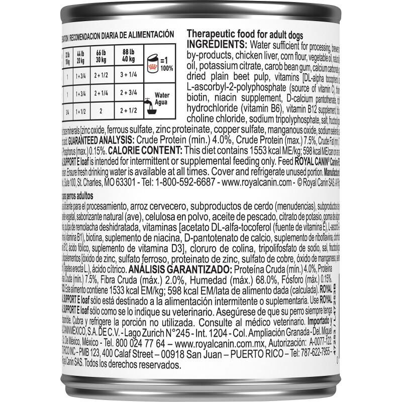 Royal Canin Veterinary Diet Adult Renal Support E Loaf Canned Dog Food, 24 x 13.5 oz cans