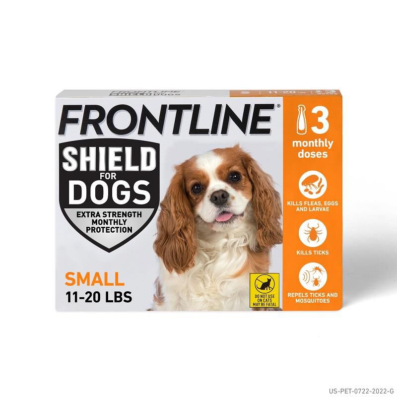 Frontline Shield for Dogs, Small 11-20 lbs 3 Month Supply