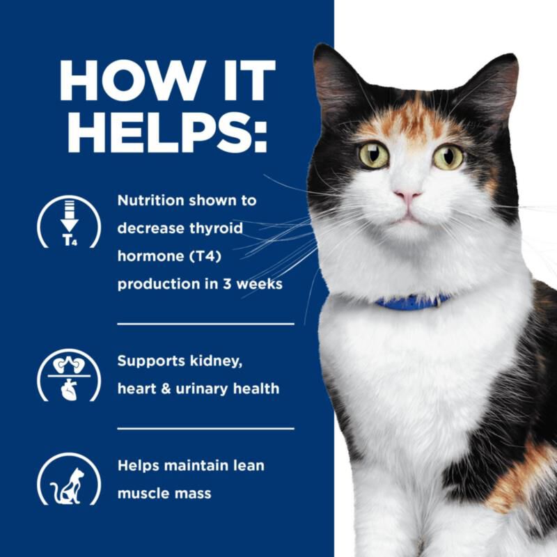 Hill's Prescription Diet y/d Thyroid Care with Chicken Canned Cat Food, 24 x 5.5 oz cans
