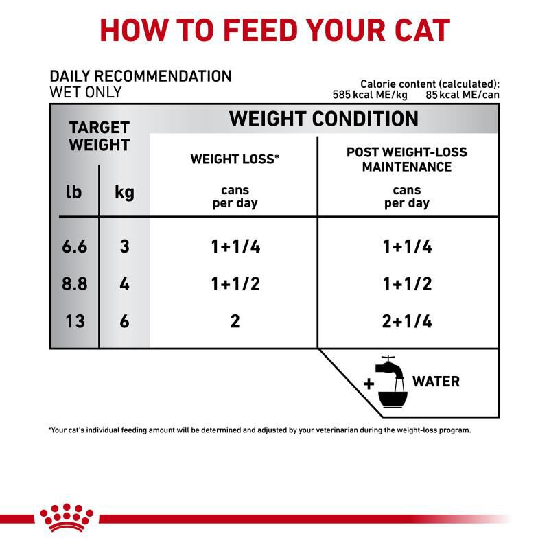 Royal Canin Veterinary Diet Adult Satiety Support Weight Management Loaf in Sauce Canned Cat Food, 24 x 5.1 oz cans