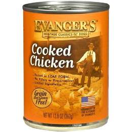 Evanger's All Meat Cooked Chicken Canned Dog Food, 12.8-oz  case of 12