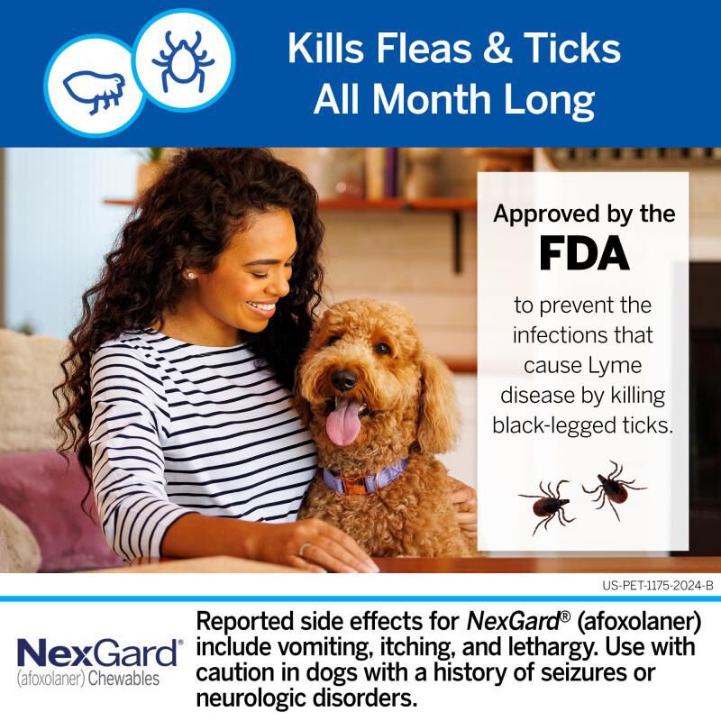 NexGard Chewable for Dogs 24.1-60 lbs, 3 Month Supply
