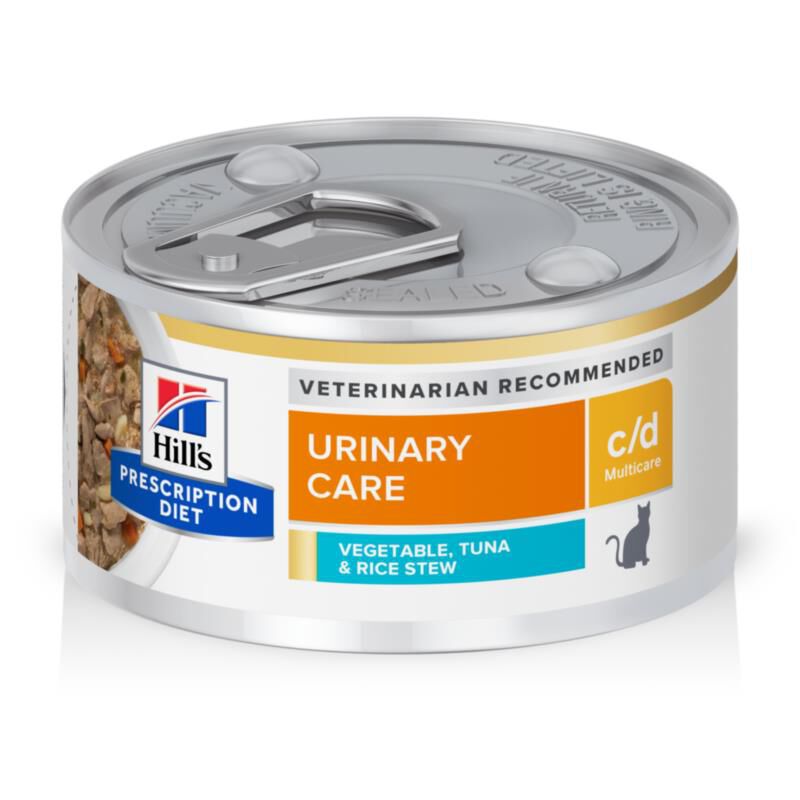 Hill's Prescription Diet c/d Multicare Urinary Care Tuna & Vegetable Stew Wet Cat Food, 24 x 2.9 oz cans