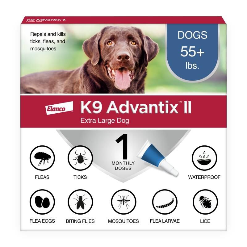 K9 Advantix II for Dogs Over 55 Blue, 1 Month Supply