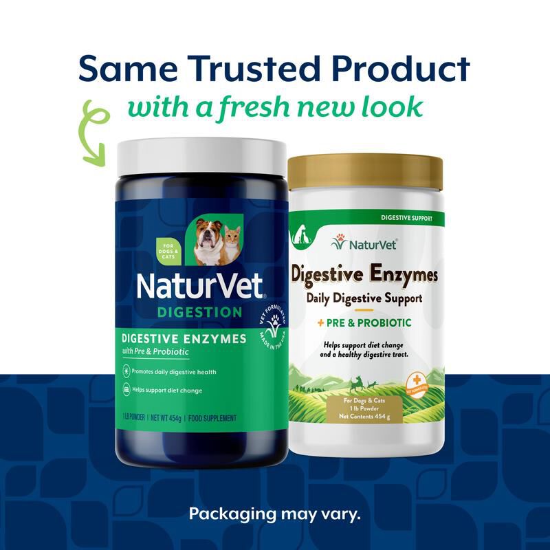 NaturVet Digestive Enzymes Powder, 1 lb