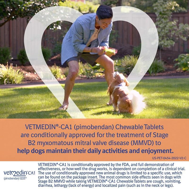 Vetmedin-CA1 (pimobendan) Chewable Tablets for Dogs 5 mg, 50 Ct.