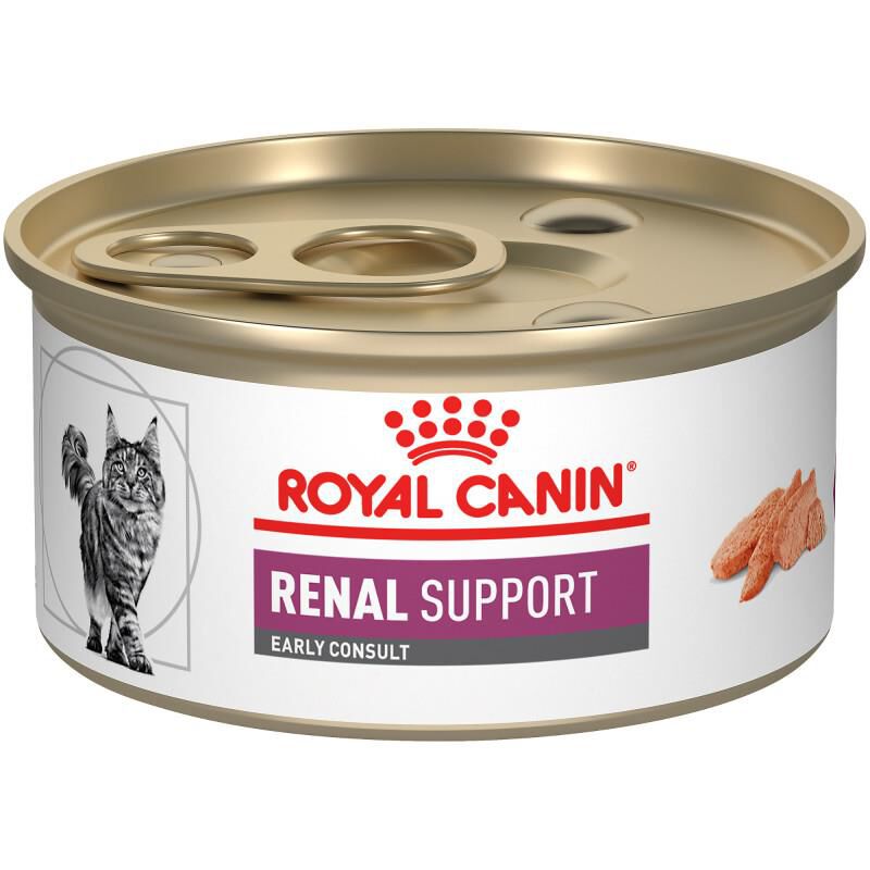 Royal Canin Veterinary Diet Adult Renal Support Early Consult Loaf in Sauce Canned Cat Food, 24 x 3 oz cans