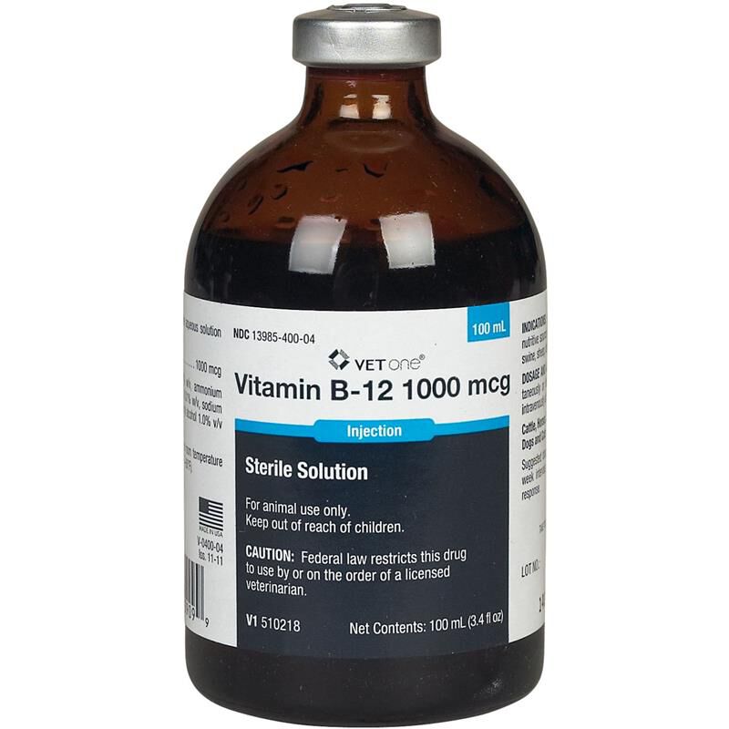 Cyanocobalamin Vitamin B12 5000 Mcg /mL for Horses | Allivet Cyanocobalamin Vitamin B12 5000 Mcg /mL for Horses | Allivet