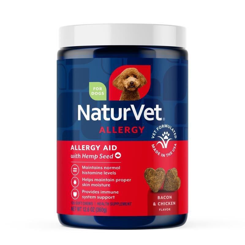 NaturVet Hemp Allergy Aid Plus Hemp Seed Soft Chews for Dogs