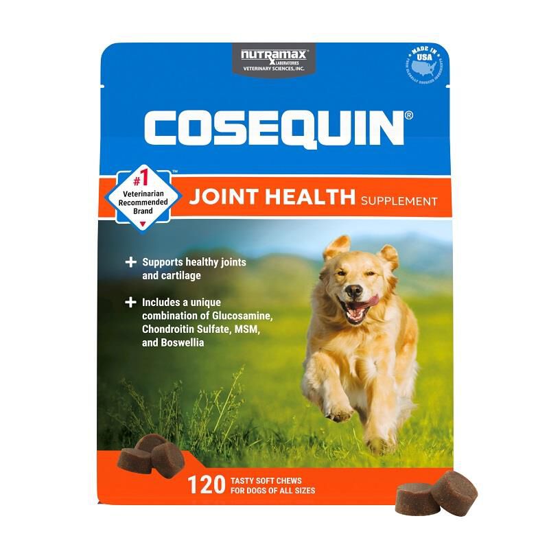 Cosequin Max Strength Joint Supplement for Dogs w/MSM plus Omega-3's, 120 Soft Chews