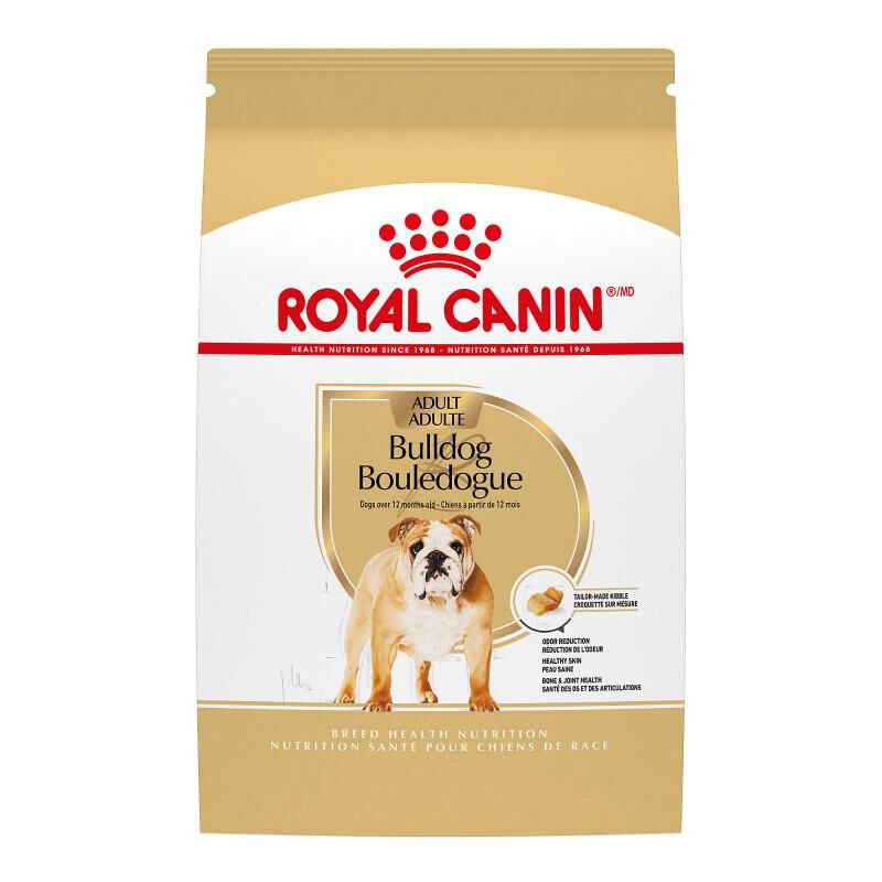 Royal Canin Breed Health Nutrition Bulldog Adult Dry Dog Food, 30 lb bag
