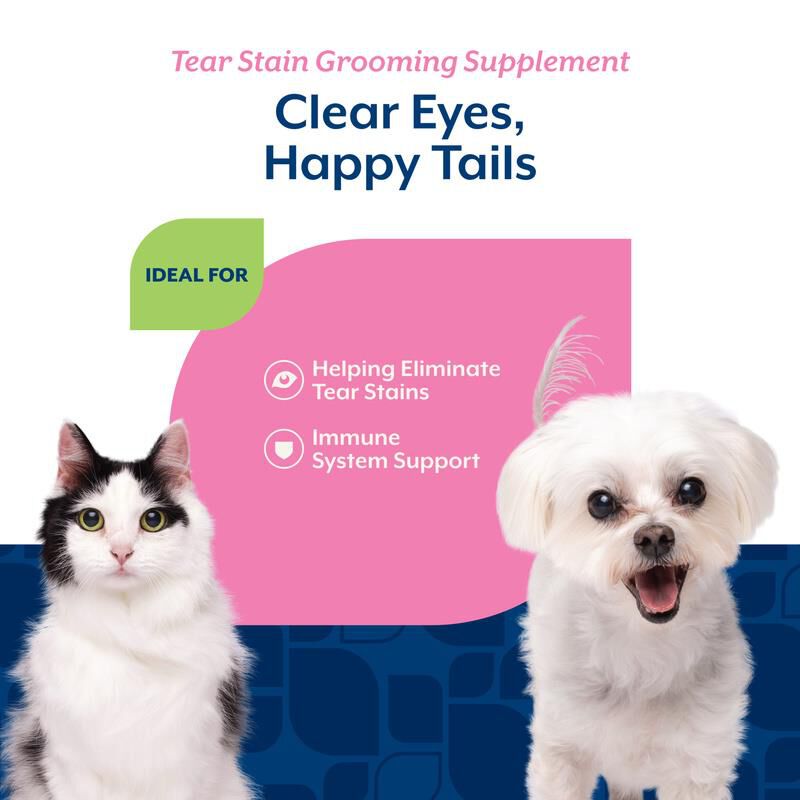NaturVet Tear Stain Plus Lutein Soft Chews for Dogs and Cats 120 ct