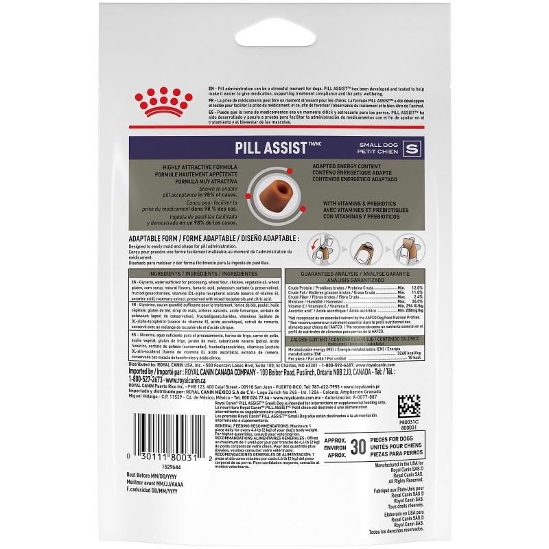 Royal Canin Veterinary Diet Pill Assist Small Dog, 3.1 oz bag