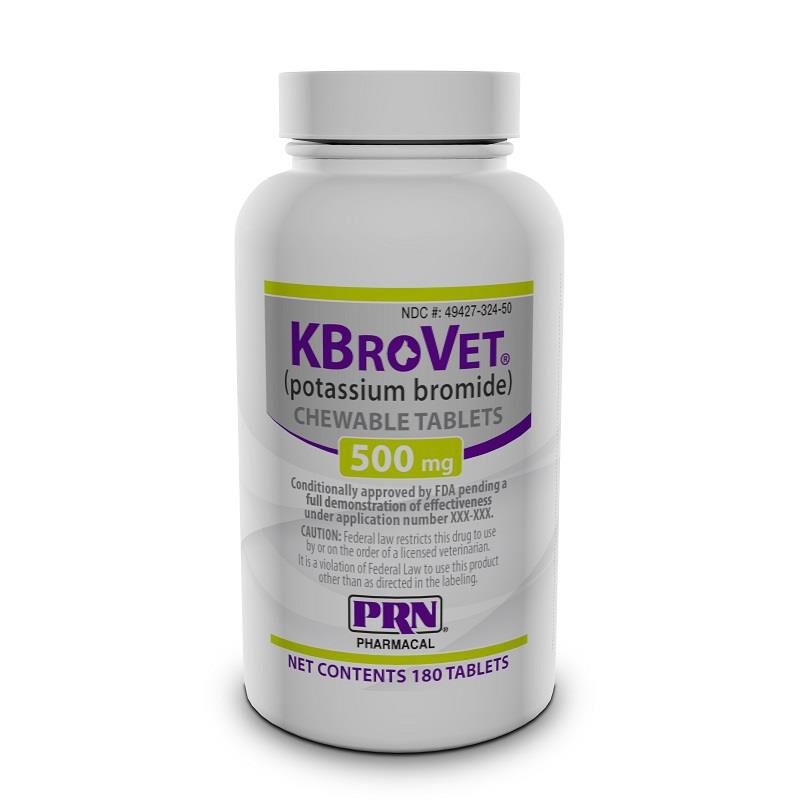 K-BroVet-CA1 Potassium Bromide Chewable Tablets for Dogs, 500 mg 180 Chewable Tablets