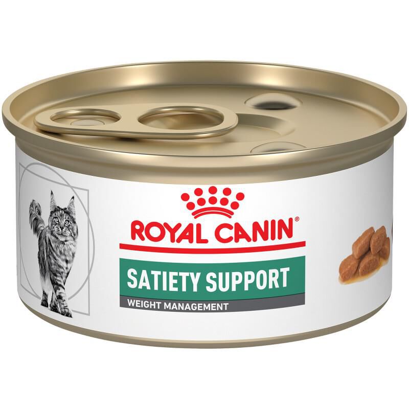 Royal Canin Veterinary Diet Adult Satiety Support Weight Management Thin Slices in Gravy Canned Cat Food, 24 x 3 oz cans