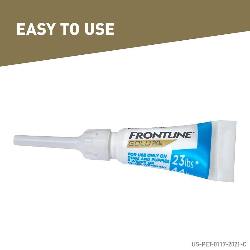Frontline Gold for Dogs and Puppies 23-44 lbs Blue, 6 Month Supply