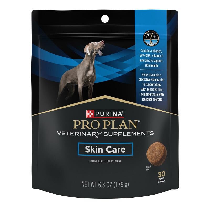 Purina Pro Plan Veterinary Supplements Skin Care Dog Supplement, 30 soft chews