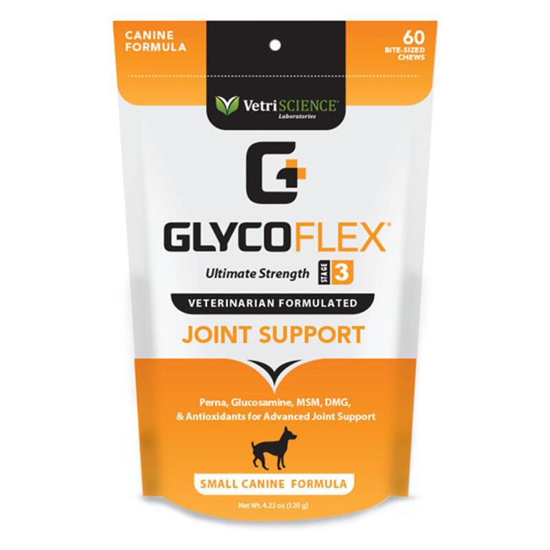 VetriScience Extra Strength Healthy Hip & Joint Glyco-Flex Small Canine Formula, 60 Soft Chews