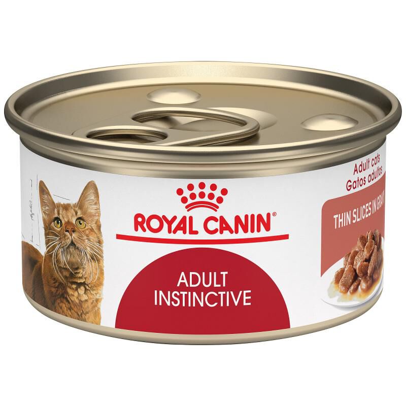 Royal Canin Feline Health Nutrition Adult Instinctive Thin Slices in Gravy Canned Cat Food, 24 x 3 oz cans