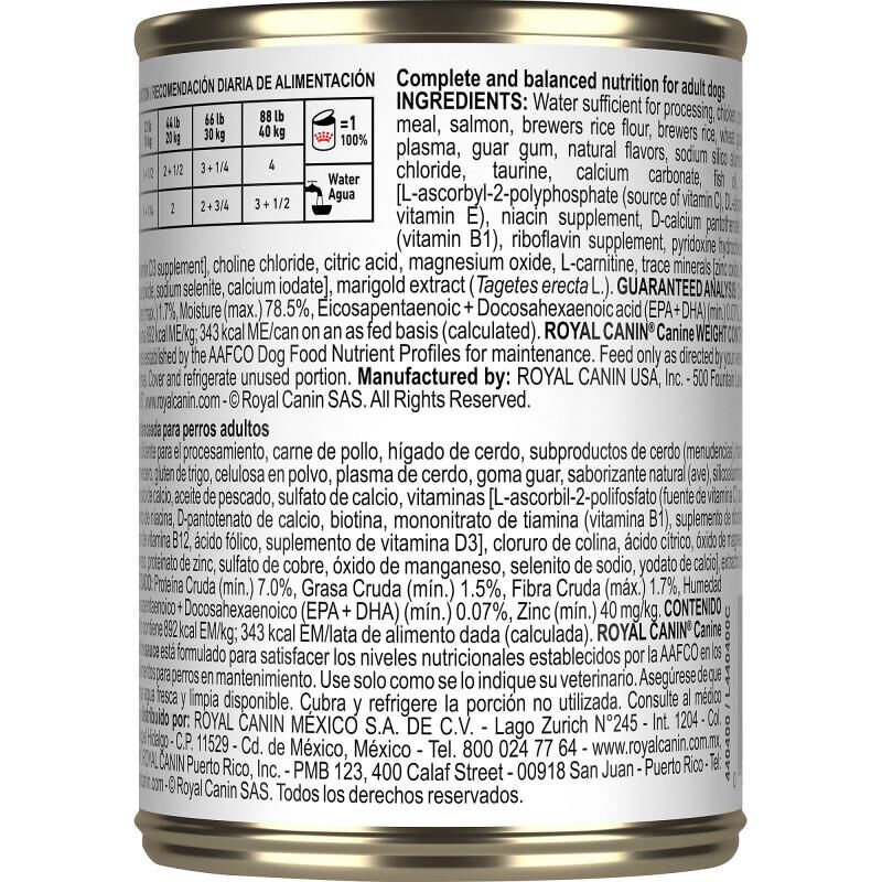 Royal Canin Veterinary Diet Adult Weight Control Loaf in Sauce Canned Dog Food, 24 x 13.5 oz cans