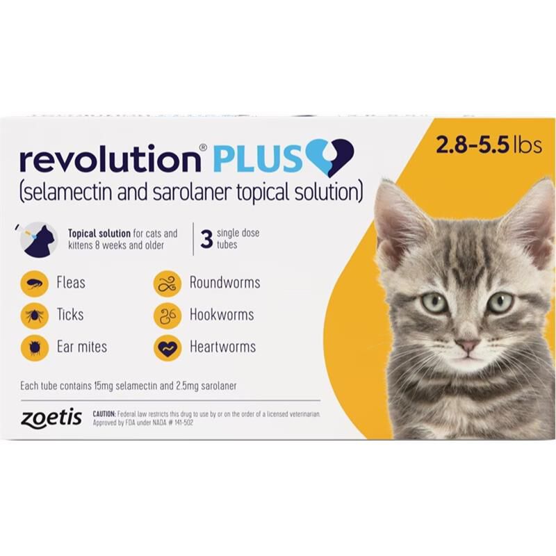 Revolution Plus for Cats 2.8-5.5 lbs Gold 3 Month Supply