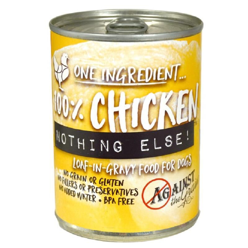 Against the Grain Nothing Else Grain Free One Ingredient 100% Chicken Canned Dog Food, 12 x 11 oz cans