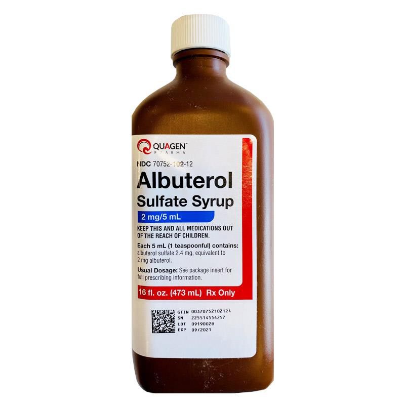 Buy Albuterol Sulfate Syrup 2Mg/5Ml for Horses Liquid Bronchodilator