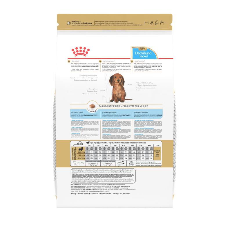 Royal Canin Breed Health Nutrition Dachshund Puppy Dry Dog Food, 2.5 lb bag