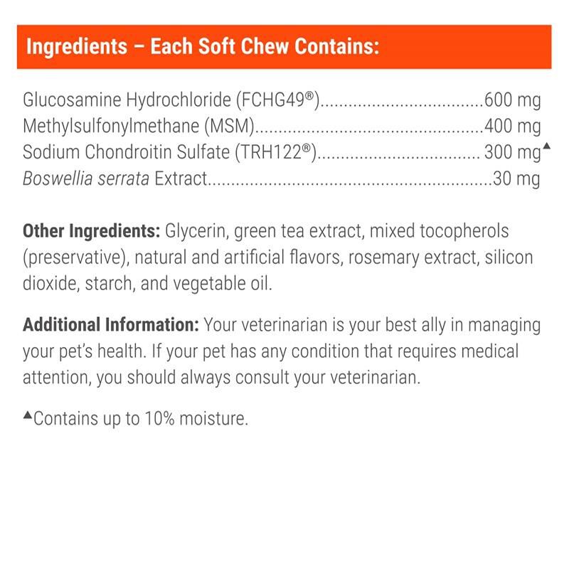 Cosequin Max Strength Joint Supplement for Dogs w/MSM plus Omega-3's, 120 Soft Chews