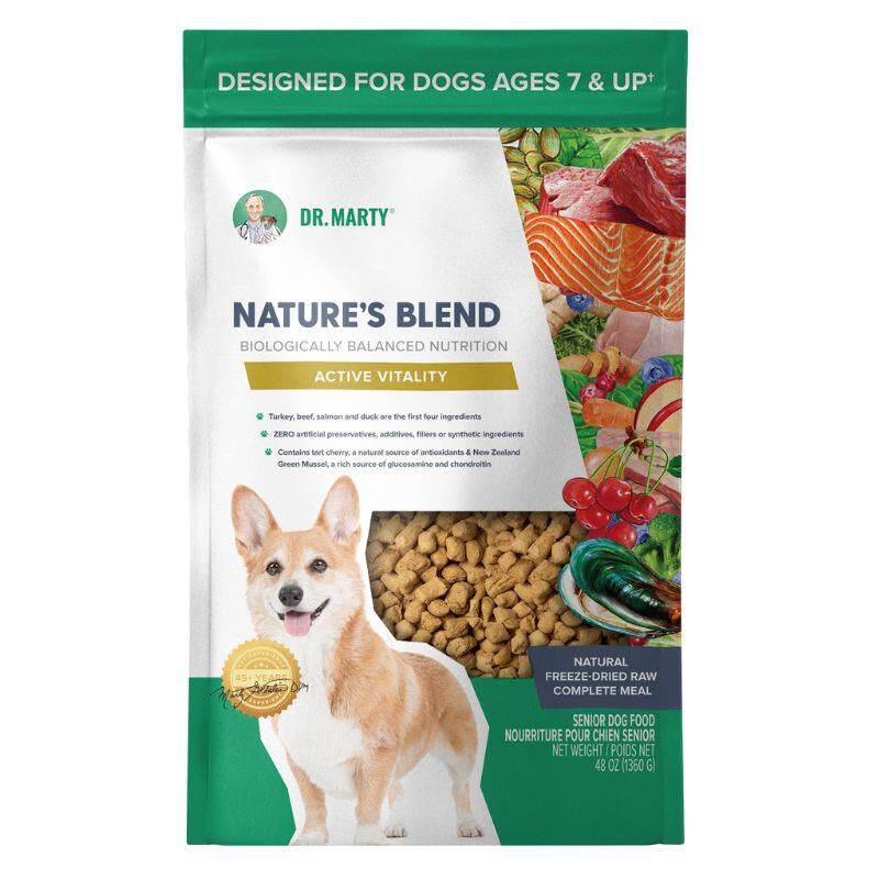 Dr. Marty Nature's Blend Active Vitality Freeze-Dried Raw Senior Dog Food, 48 oz