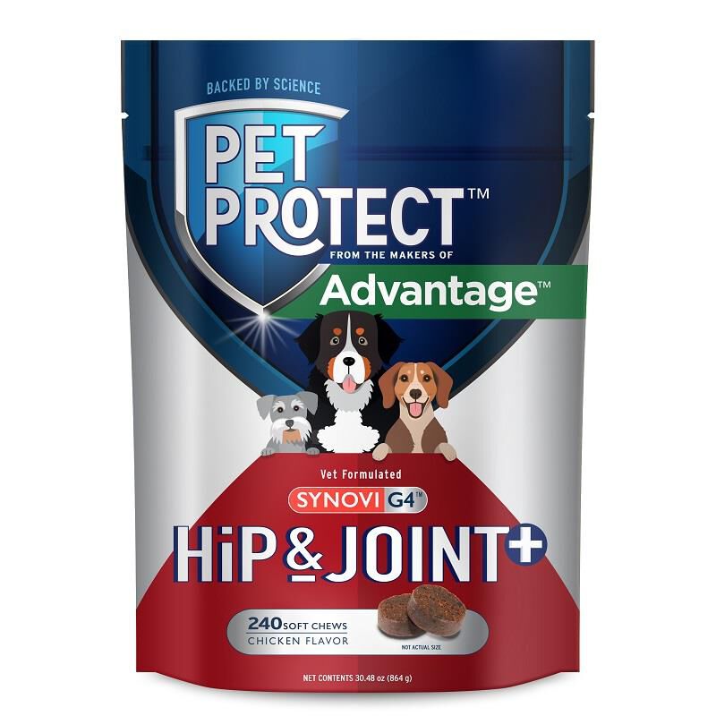 Pet Protect Hip & Joint + Synovi G4 Soft Chews for Dogs, 240 Ct.