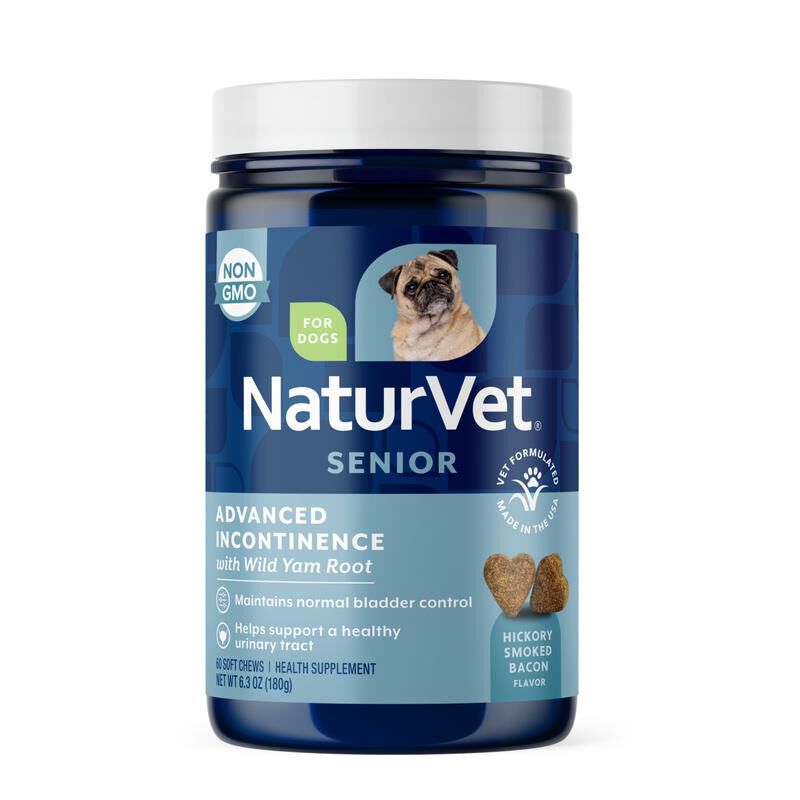 NaturVet Senior Advanced Incontinence Soft Chews Supplement for Dogs