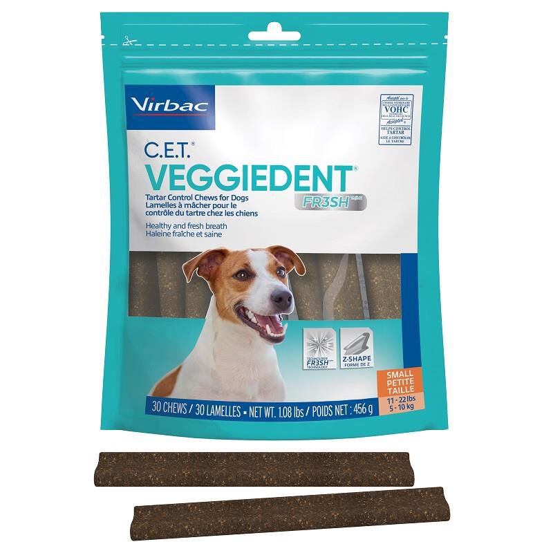 CET Veggiedent Fr3sh Tartar Control Dog Chews, 30 ct