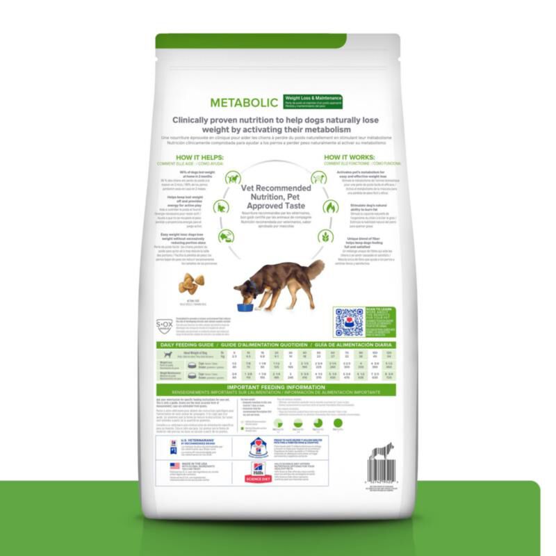 Hill's Prescription Diet Metabolic Weight Management Chicken Flavor Dry Dog Food, 27.5 lbs
