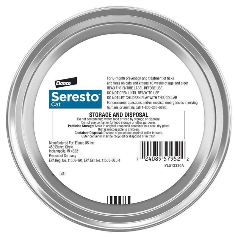 Seresto for Cats with Fleas and Ticks (2 collars)