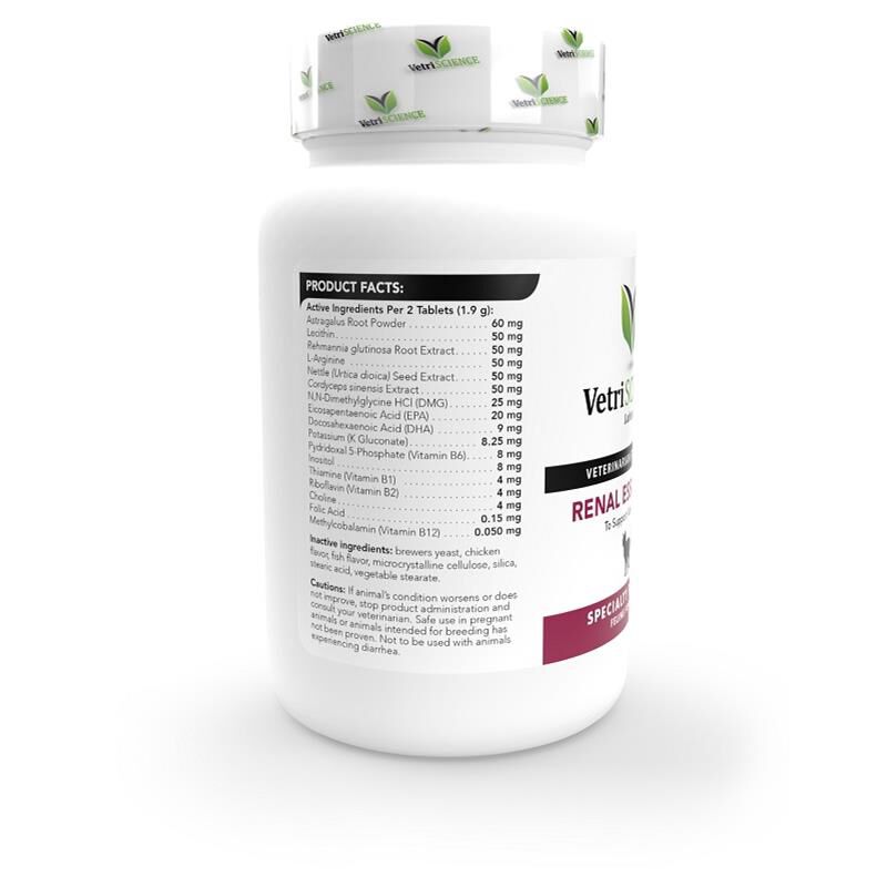 VetriScience Kidney Health Renal Essentials For Cats, 60 Chew Tabs