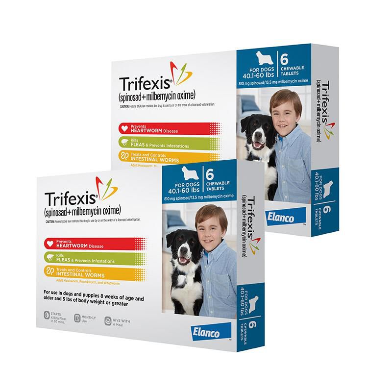 Trifexis for Dogs 40.1-60 lbs 12 Month Supply Blue