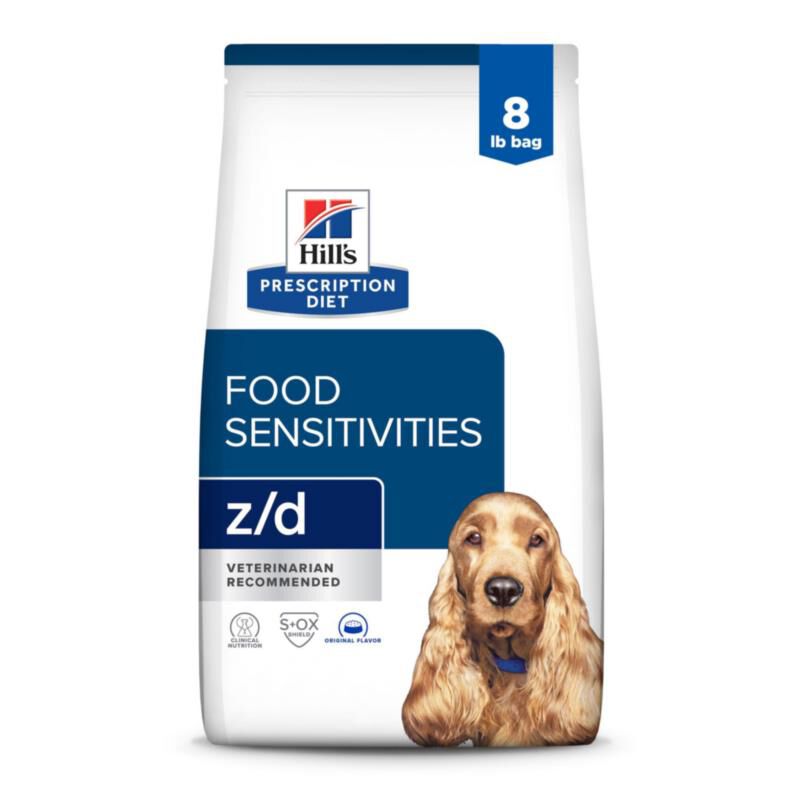 Hill's Prescription Diet z/d Skin/Food Sensitivities Dry Dog Food, 8 lb bag
