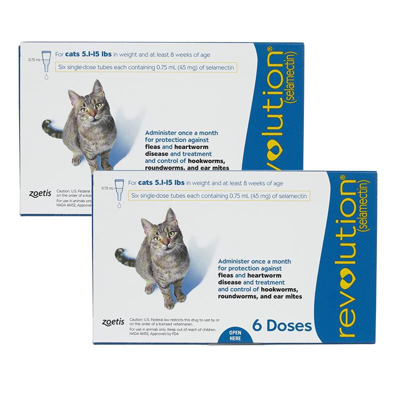 Revolution Topical for Cats 5.1-15 lbs Blue, 12 Month Supply